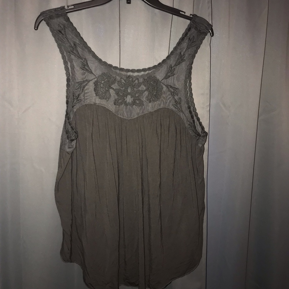 American Eagle Black Lace Tank Top